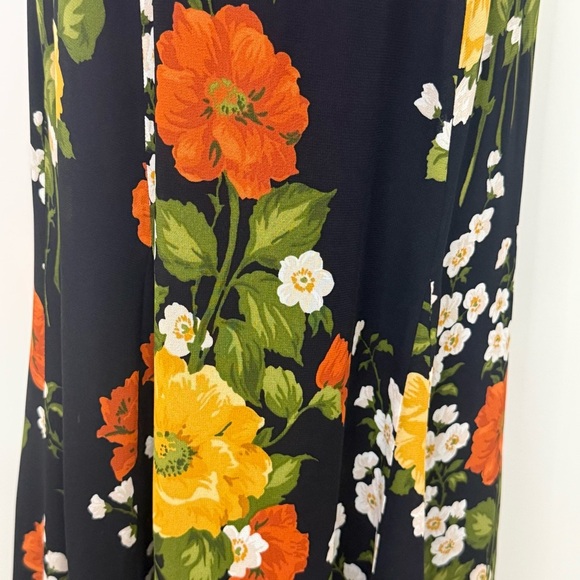 Reformation Nadira Midi Dress Louisa Floral Tie Straps Size 8 Black Vacay Beachy - Picture 9 of 15